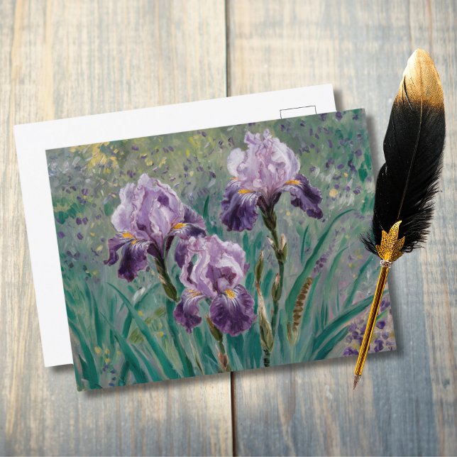 Lilac Irises, Iris Mauves, Claude Monet Postcard (Creator Uploaded)