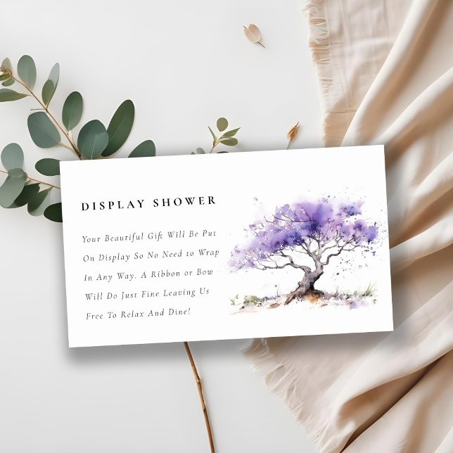 Lilac Jacaranda Tree Display Shower Baby Shower Enclosure Card (Creator Uploaded)