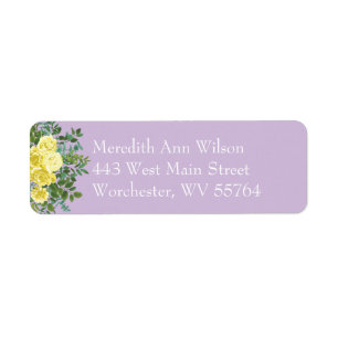 Lilac jaune clair violet Rose Adresse Florale