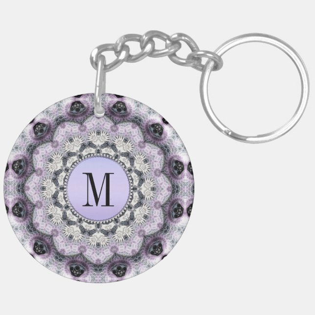 Lilac Lace Balance Énergie YinYang Porte - clé (Dos gauche)