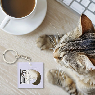 Lilac Laptop Cast Funny Cute Keychain