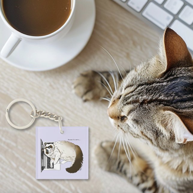 Lilac Laptop Cast Funny Cute Keychain (Creator Uploaded)