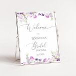 Lilac lavender bridal shower welcome poster<br><div class="desc">Lilac lavender bridal shower welcome Poster.
Matching items available.</div>