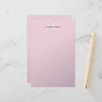 Lilac Lavender Personalized Stationery Paper
