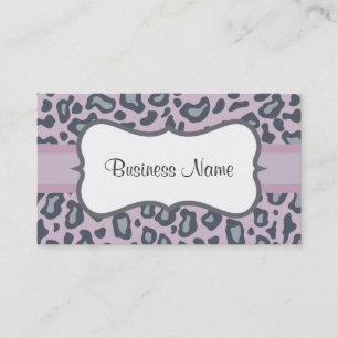 Lilac Leopard Print  Business Card
