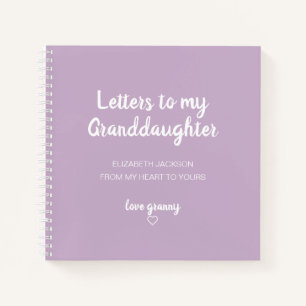 Lilac Letters to My Granddaughter Memory Book