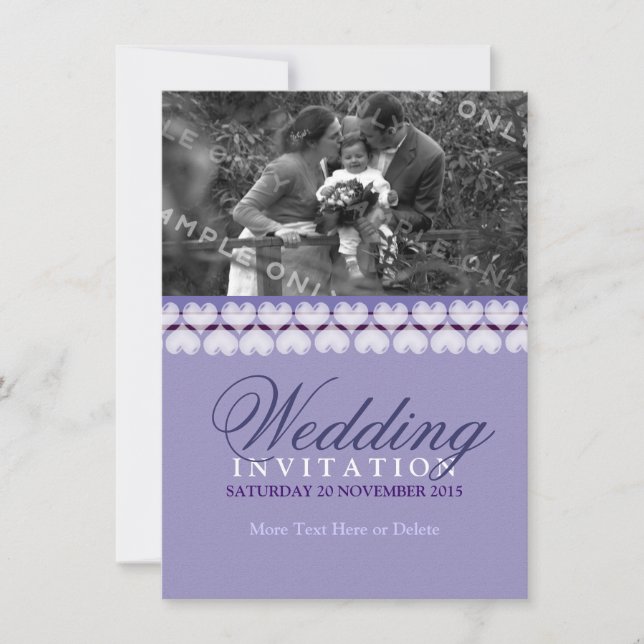 Lilac Love Family Union Wedding Invitation (Front)