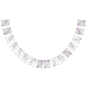 Lilac Loveliness Bridal Shower Bunting Flags