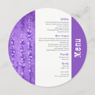 Lilac Lupines Wedding Circle Menu