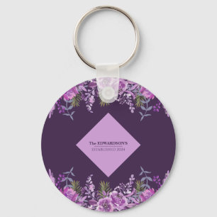 Lilac Lush: Foliage & Blooms Unite Keychain