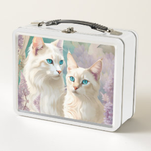 Lilac Lynx Point Siamese Portrait Art Metal Lunch Box