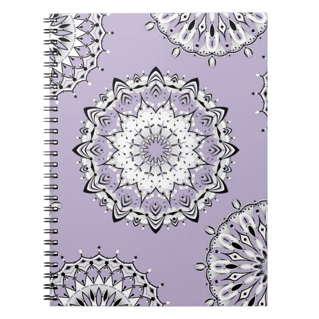 Lilac Mandalas 3 Carnet Spiral (Devant)