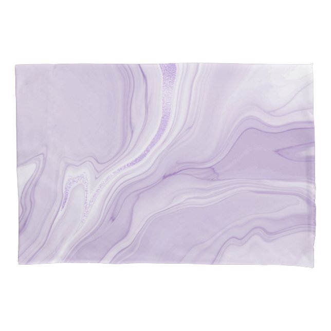 Lilac Marble Pillow Case (Front)