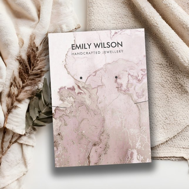 LILAC MAUVE AGATE MARBLE NECKLACE STUD DISPLAY BUSINESS CARD (Creator Uploaded)