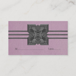Lilac Medallion Border Place Card