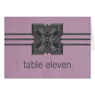 Lilac Medallion Border Table Number Card