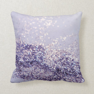 Lilac Mermaid Magic Glitter #1 Throw Pillow