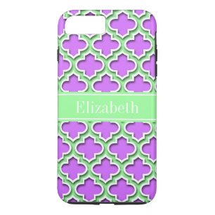 Lilac, Mint Green Moroccan #5DS Mint Name Monogram Case-Mate iPhone Case