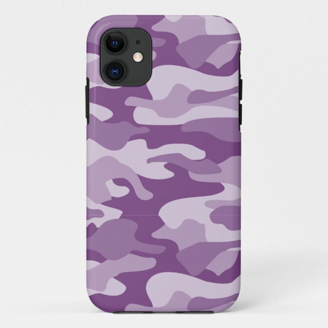Lilac Monocolor Camo Case-Mate iPhone Case (Back)