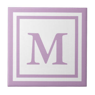 Lilac Monogrammed Tile