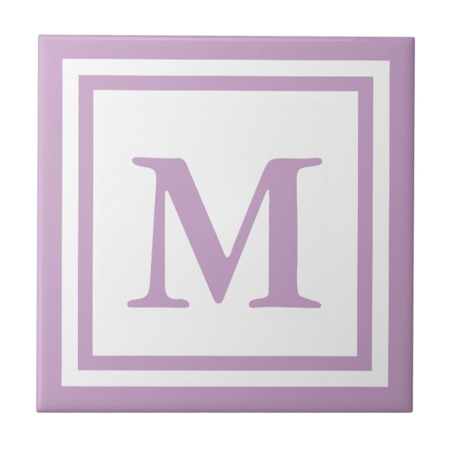 Lilac Monogrammed Tile (Front)