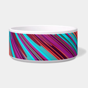Lilac Orange Teal Abstract Geometric Feathers