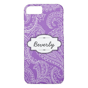 Lilac Paisley iPhone 7 à peine là Coque