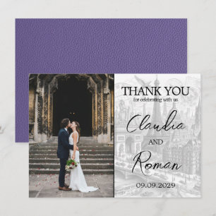 Lilac Paris Passport Thank You Card
