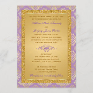 Lilac, Parties scintillant FAUX, Invitation Mariag