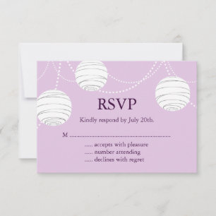 Lilac Party Lanterns RSVP Card