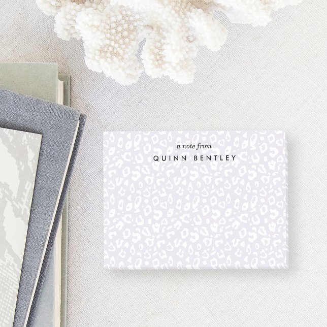 Lilac | Pastel Leopard Print Personalized Post-it Notes (Creator Uploaded)