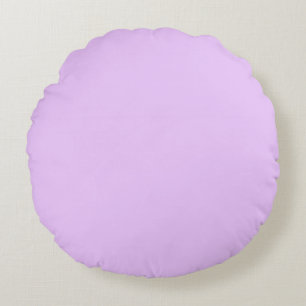 Lilac, pastel lilac solid colour round pillow