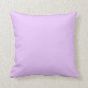 Lilac, pastel lilac solid colour throw pillow