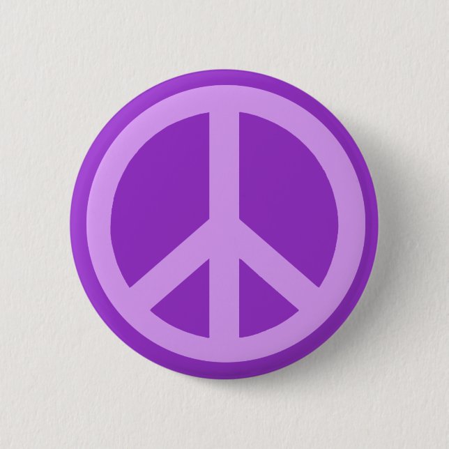 Lilac Peace Sign Products 2 Inch Round Button (Front)
