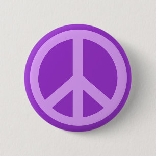 Lilac Peace Sign Products 2 Inch Round Button
