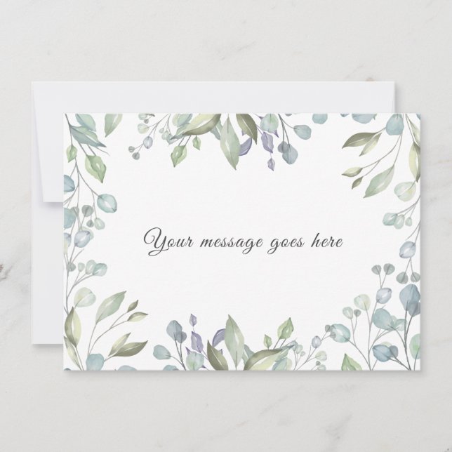Lilac Perennial Your Message Card (Front)