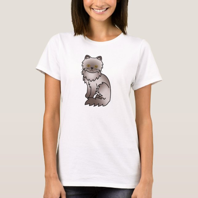 Lilac Persian Cat T-Shirt (Front)