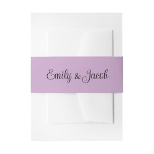 Lilac Personalized Invitation Belly Band
