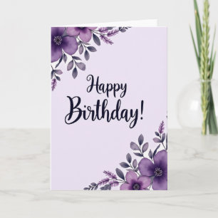 Lilac Petals Birthday Card