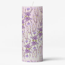 lilac pillar candle