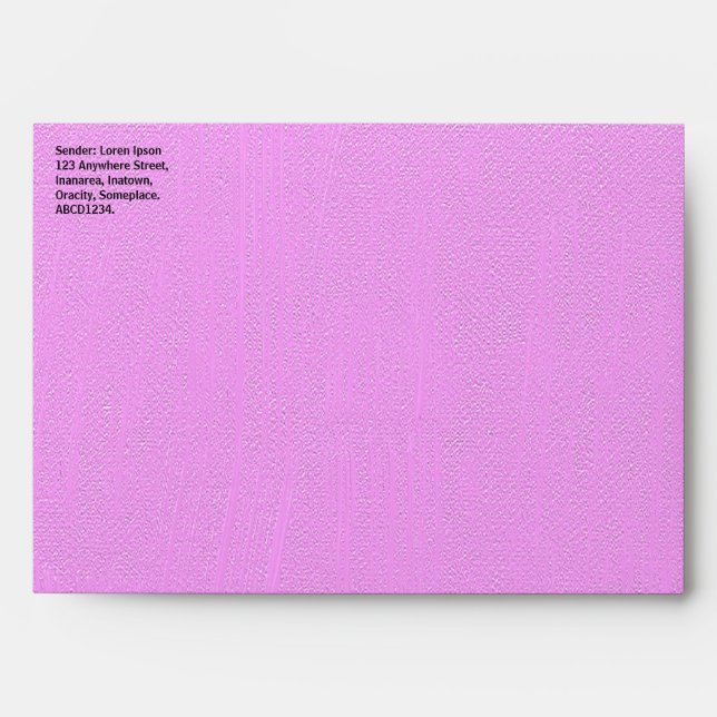 Lilac Pink Painted Canvas Texture Effect Envelopes (Front)