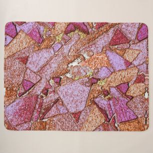 Lilac pink painted volcanic rock drawing sherpa blanket