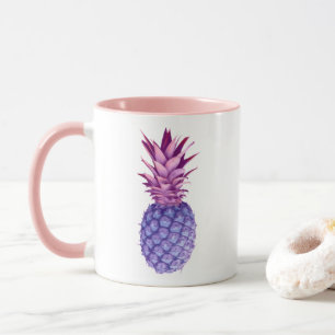 Lilac & Pink Pineapple Mug