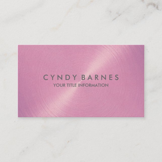 Lilac Pink Sheen Business Card (Front)