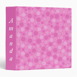 Lilac pink tones with polka dots in retro sixties binder