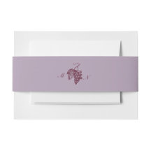 Lilac Plum Grape Monogram Wedding Belly Band