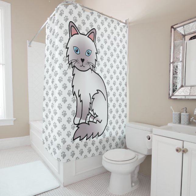 Lilac Point Birman / Ragdoll Cat & Paws (In Situ)