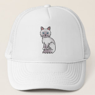 Lilac Point Birman / Ragdoll Cute Cartoon Cat Trucker Hat
