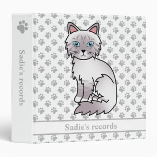 Lilac Point Tabby Birman Cat & Pet Records Text Binder