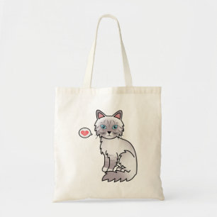 Lilac Point Tabby Birman / Ragdoll Cat Love Tote Bag